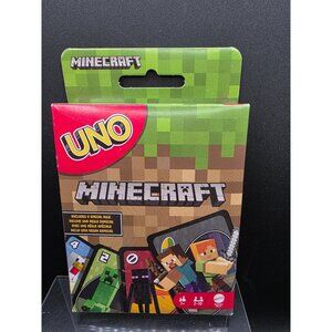 UNO Minecraft Card Game By Mattel For 2-10 Players Age 7+ Includes Special Rule